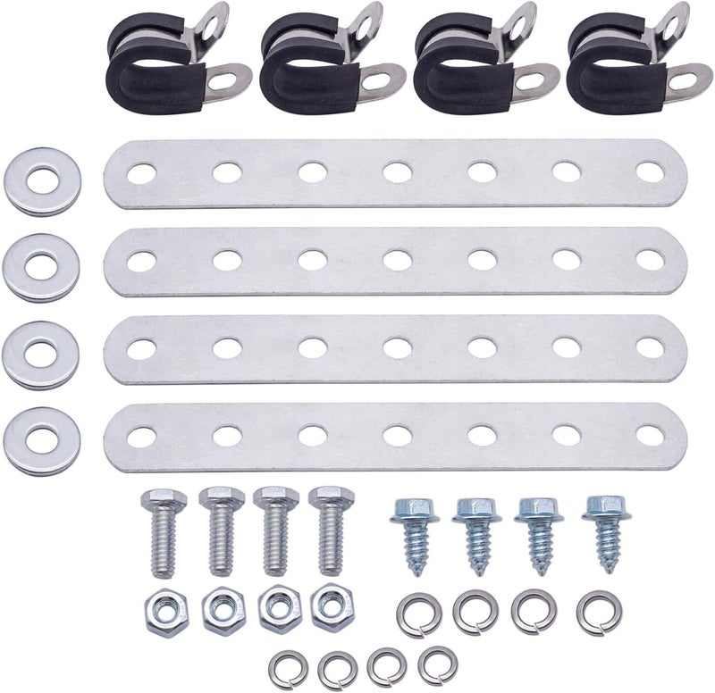 AIB2C 253 Universal Engine Oil Cooler Mounting Bracket Kit, Metal, Silver, Universal Mount - Image 4